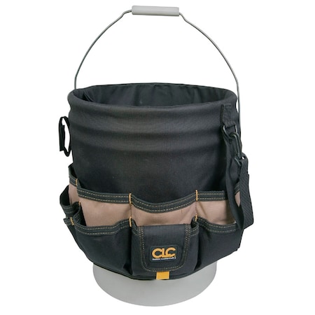 Custom Leathercraft CLC 3 in. W X 12.75 in. H Polyester Bucket Organizer 48 pocket Black/Tan 1 pc 1119